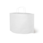 Sacos de Asa Torcida Horizontal Formato Envelope Branco