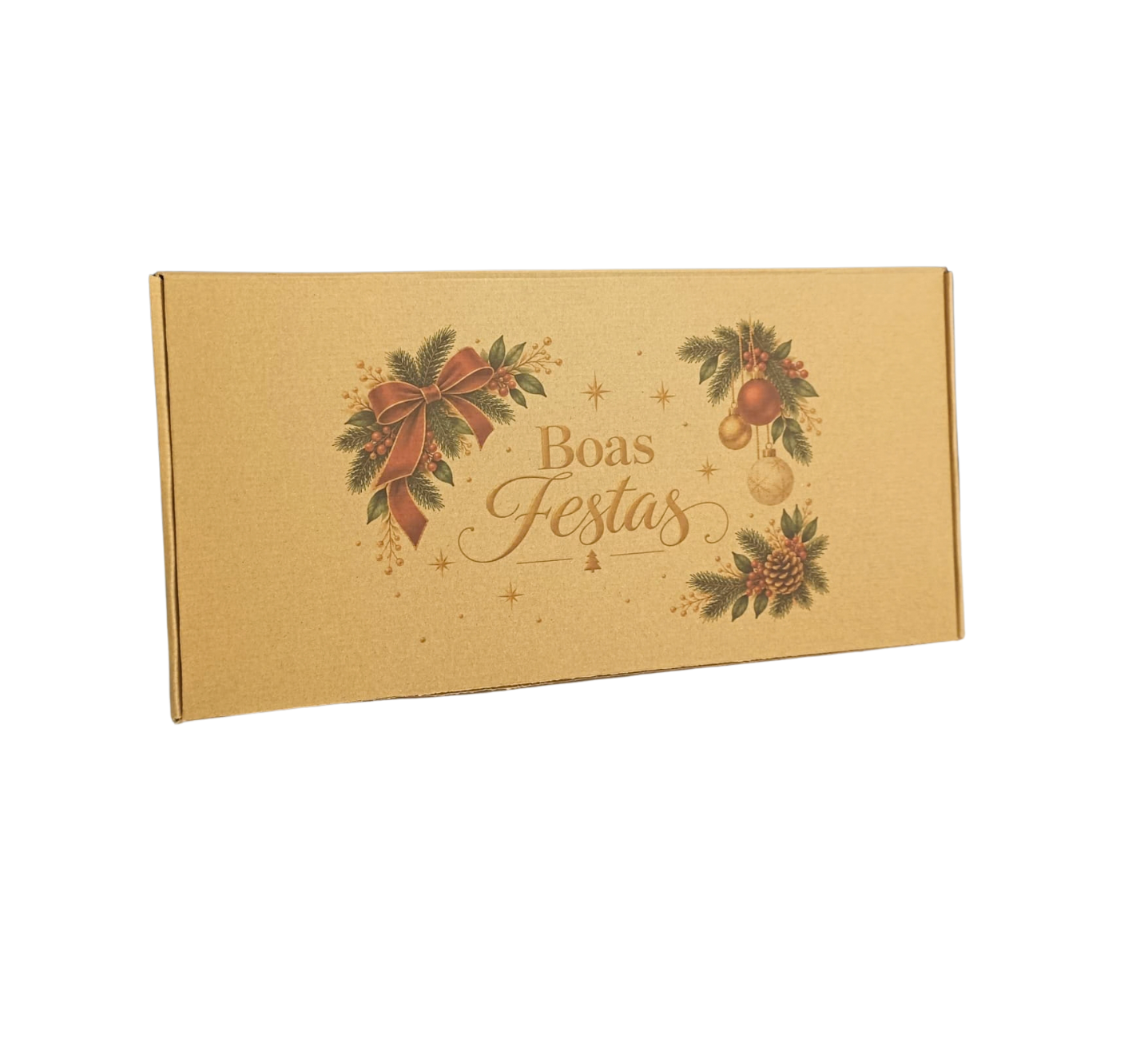 Natal Saco Asa Torcida 35x16x44 (29) Caixas Castanha Para Brigadeiros - Boas Festas - Image 1
