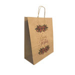 Sacos de Asa Torcida Vertical Castanho - Boas Festas